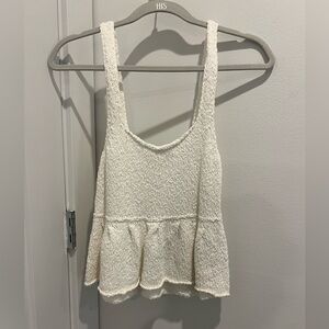 zara crochet knit tank